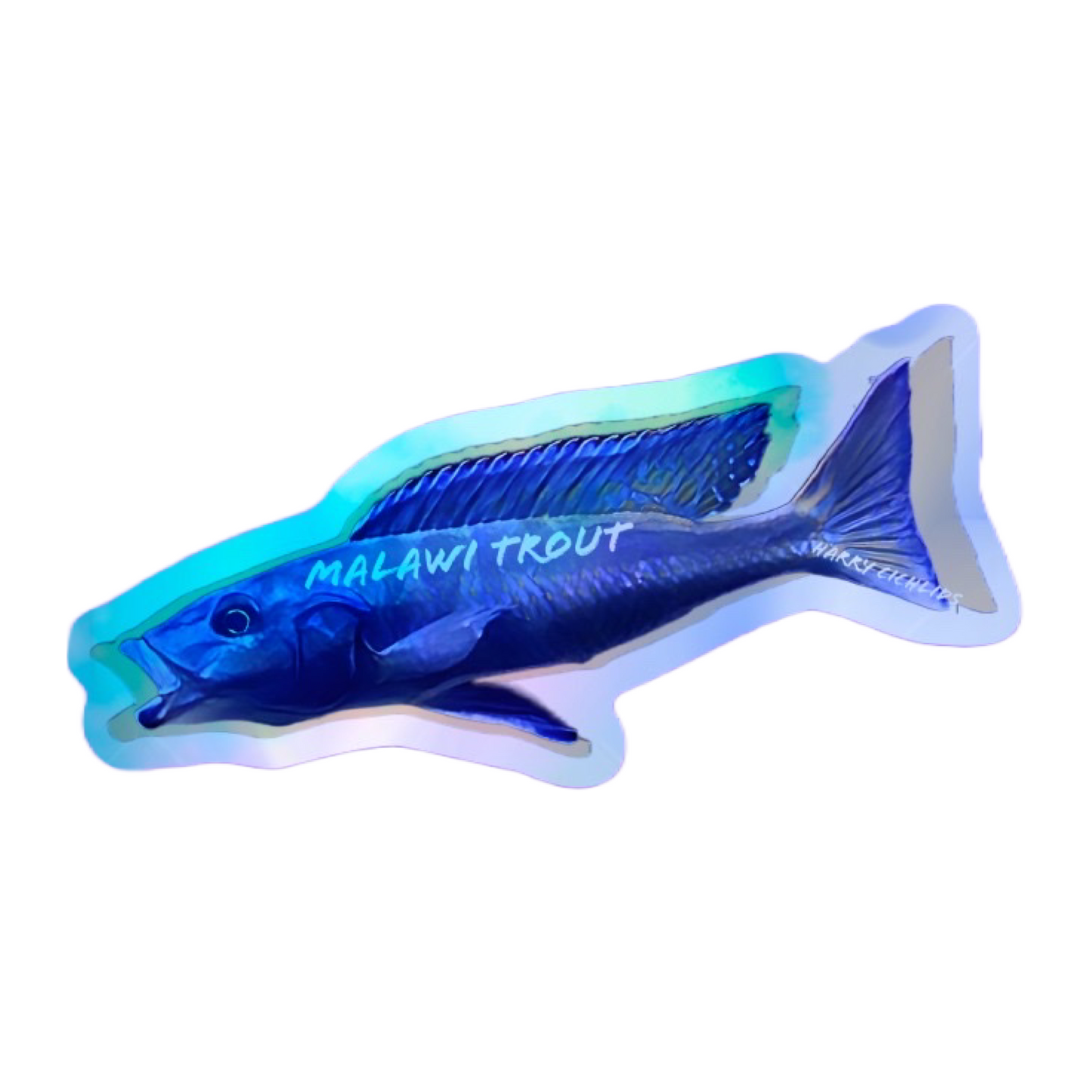 Malawi Trout- Sticker Exclusivo Holográfico 7.5x3.78cm